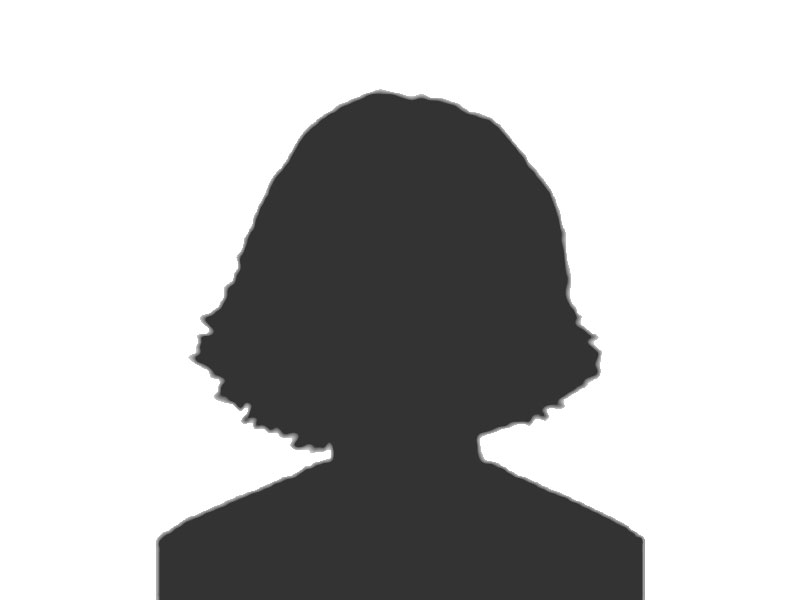 A silhouette of a woman.