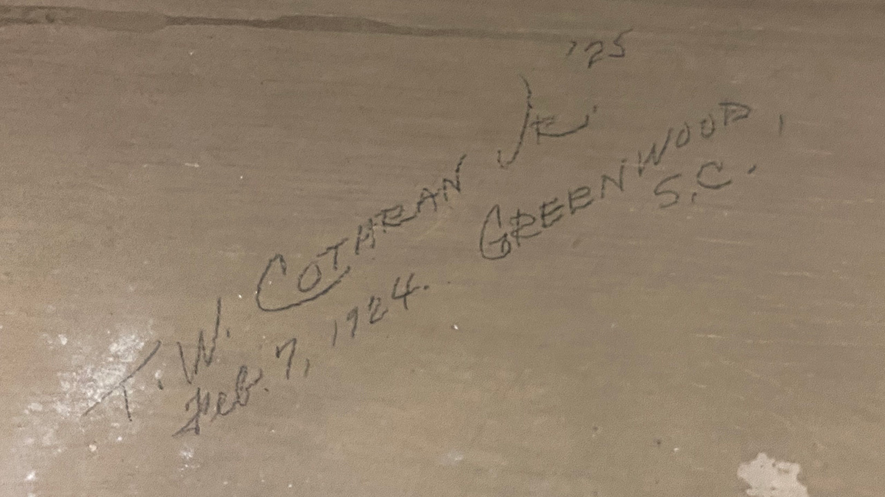 A photo of a student signature from 1924.