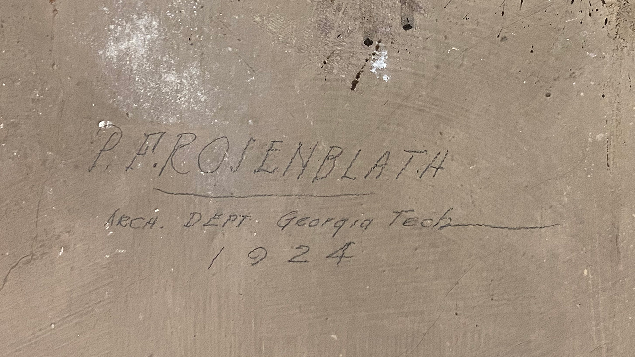 A photo of a student signature from 1924