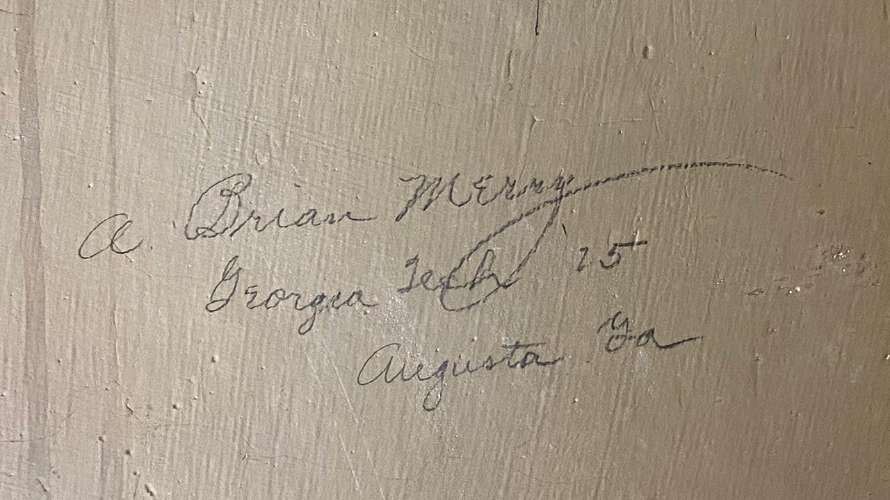 A photo of a student signature from 1924