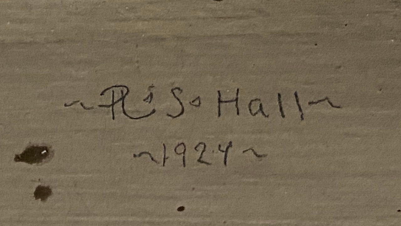 A photo of a student signature from 1924.