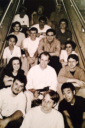 Dan Nemec, bottom left, and fellow architecture students